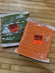 Vintage Retro Olive Green & Orange Fringe Trim 8 Yards For Sewing & Crafting NOS - Picture 1 of 7