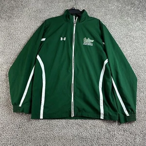 USF Bulls Under Armour Jacket Mens L Green White Essentials Woven Windbreaker - Picture 1 of 12