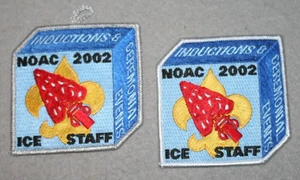 OA   NOAC 2002  ICE STAFF SET OF 2 PATCHES - Picture 1 of 1