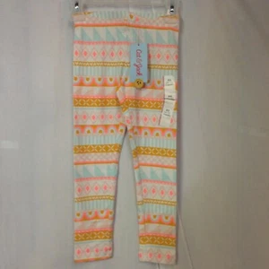  Cat & Jack Girls Size XS Cream Fairisle Leggings 4/5 Pants XS - Picture 1 of 2
