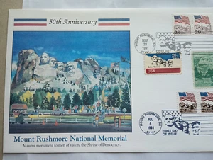 MOUNT RUSHMORE National Monument 1991 First Day of Issue, pictorial cancel - Picture 1 of 3