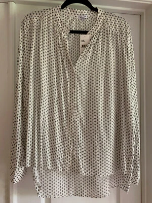 NWT Splendid Women’s Black & White Blouse Long Sleeve  Size S - Image 1 of 4