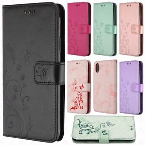 For Apple iPhone XS Max Premium Butterfly Wallet Case Pouch Flip Phone Cover
