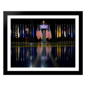 46º Nominado POTUS Joe Biden con VP Kamala Harris - Marco Negro Tamaño: 18x15 - Imagen 1 de 1