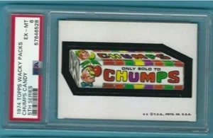 1974 Topps Wacky Packs Chumps Candy PSA 6 EX Mint 5th Series Packages - Picture 1 of 2