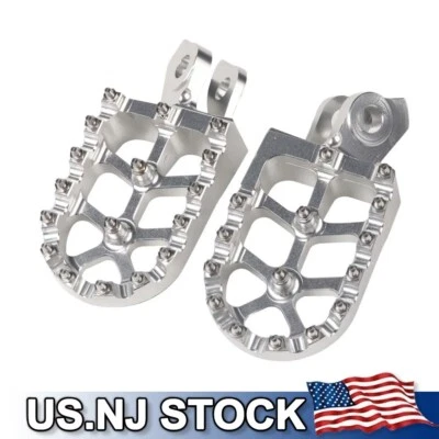 Silver Foot Pegs Footpegs Footrest Foot For Suzuki RMZ250 RMZ450 RMX450Z RMZ Foto 1 de 4