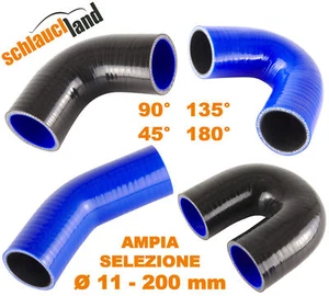 CURVA TUBO flessibile 45 90 135 180° SILICONE Manicotto Radiatore Gomma Arco IC - Afbeelding 1 van 11