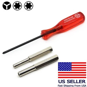 3.8mm 4.5mm Tri-wing Security Bit Screwdriver Nintendo NES SNES N64 Gameboy SEGA - Picture 1 of 4