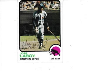 1973 TOPPS BASEBALL #642 Jose Coco Laboy Montreal Expos  Signed Autograph - Picture 1 of 1