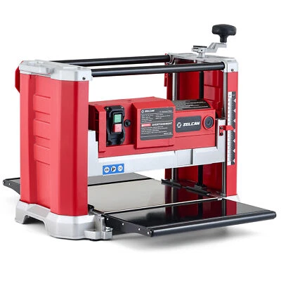 ZELCAN 13 in Thickness Planer 1800W 15A Wood Planer Dual Blades for Woodworking