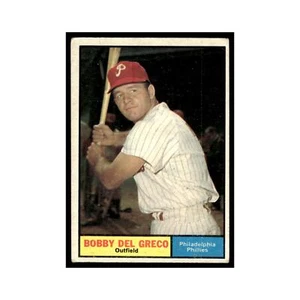 Bobby Del Greco 1961 Topps #154 Philadelphia Phillies Baseball Card EX - Picture 1 of 3