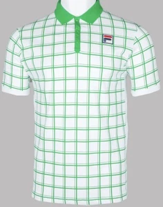 Camisa Polo Tenis Retro Fila Vintage Borg (Bobby) en Blanco/Verde - ¡Celta 2025! - Imagen 1 de 5