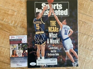 Jason Kidd Cal Bears JSA Signed Sports Illustrated Nets Mavs Suns HOF  - Picture 1 of 3