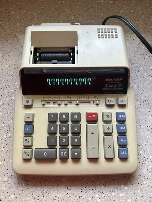 Sharp EL-1197G II GT Function 10 Digit Printing Calculator ROLL HOLDER MISSING   - Image 1 of 4