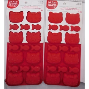 Silicone Candy Mold Chocolate Treat Kitten and Fish Shapes New  Set of 2 - Picture 1 of 6