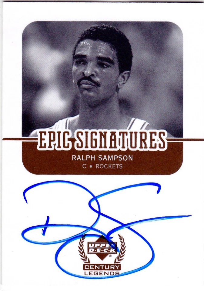2008-09 Ultimate Collection Epic Signatures Ralph Sampson Autograph - Image 1 of 1