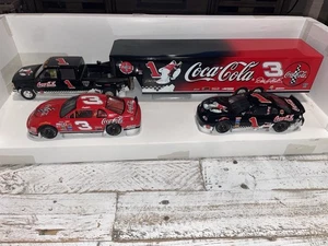 Dale Earnhardt Sr And Jr Coca Cola Crew Cab Enclosed Trailer NASCAR Diecast - Picture 1 of 5