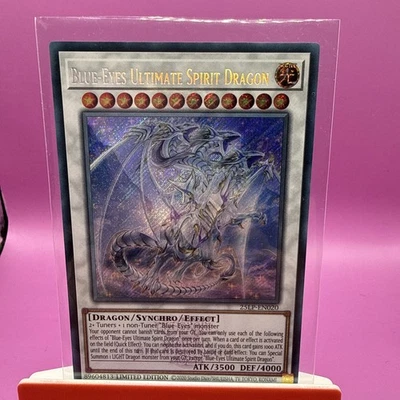 25LP-EN020 “Blue-eyes Ultimate Spirit Dragon” Secret Rare Emblazoned Stamp LTD  - Image 1 of 2
