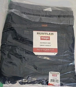 Neu mit Etikett Rustler by Wrangler blaue Herrenjeans Größe 44 x 32 normale Passform gerades Bein - Bild 1 von 4