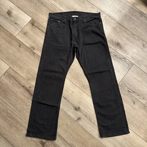 Levis 514 Mens 36x30 Black Slim Straight Denim Jeans 5 Pockets Stretch #809 - Picture 1 of 15