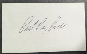 Paul Powell - 1971 Debut Autographed 3x5 Index Card - Los Angeles Dodgers - Picture 1 of 1