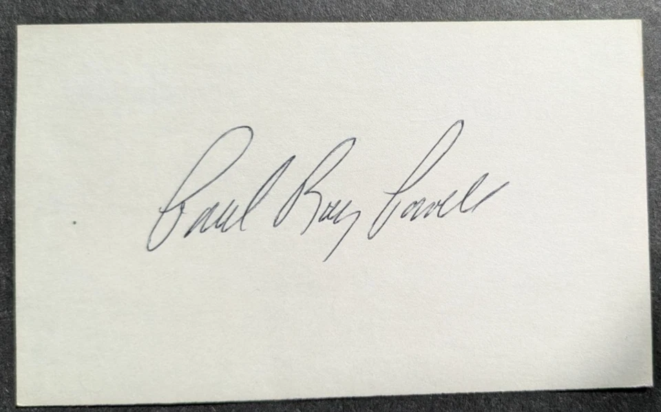 Paul Powell - 1971 Debut Autographed 3x5 Index Card - Los Angeles Dodgers - Image 1 of 1
