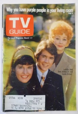 E Wash. March 1 TV GUIDE 1969 LUCILLE BALL Desi Jr Lucie DEAN MARTIN Otis Young - Image 1 of 2