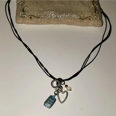 Collar y bolso Brighton 18" corazón, sabiduría, imagina, crea, inspira, dijes vivos Foto 1 de 4