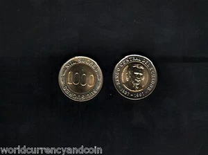 ECUADOR 1000 SUCRES KM-103 1997 BI METAL UNC LATINO COINS X 100 Pcs LOT - Picture 1 of 5