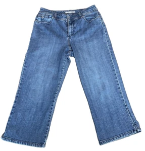 Chico's Platinum Denim crop Jeans Womens 1.5 High Rise Straight - Picture 1 of 13