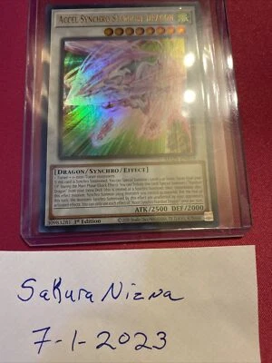 Yugioh Accel Synchro Stardust Dragon MAZE-EN019 Ultra Rare 1st Edition - Image 1 of 3
