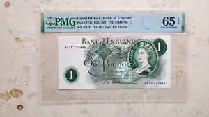 Great Britain 1 Pound 1966-70 PMG 65 EPQ UNC P#374e Queen Elizabeth II - Picture 1 of 2