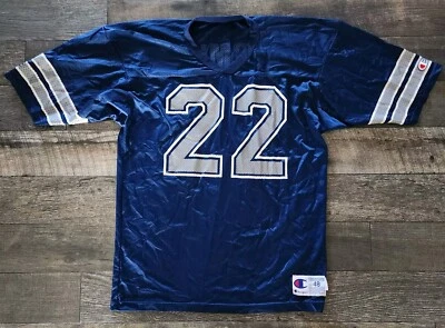 Camiseta deportiva vintage de los 90 campeón Emmitt Smith talla 48 Dallas Cowboys NFL azul  Foto 1 de 4