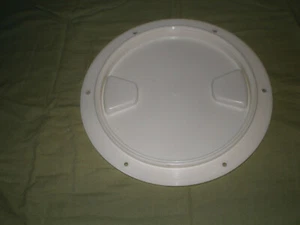 Marine Screw-in Deck Plate, 8 inch Opening WHITE - Bild 1 von 4