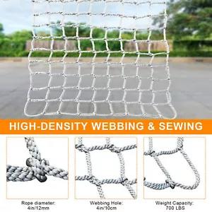 Polyester Playground Net, Heavy Duty Climbing Cargo Net, Kids Safety 4.9'×9.9' - Picture 1 of 12