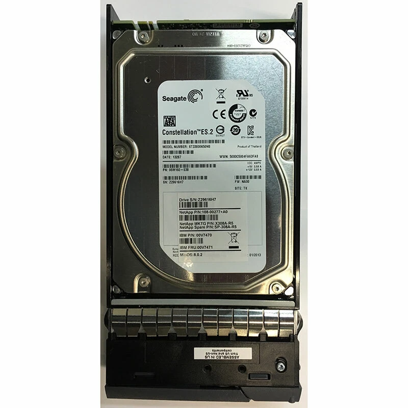 108-00277+A0 - NetApp 3TB 7200 RPM SATA 3.5" HDD for DS4243 24 bay enclosure - Image 1 of 1