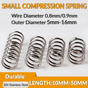 Compression Spring Various Size 0.8/0.9mm Diameter&10-50mm Length Pressure Small - Picture 1 of 7