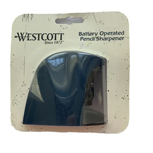 Afilador de lápiz a batería Westcott mesa de escritorio oficina escuela azul NUEVO - Imagen 1 de 2