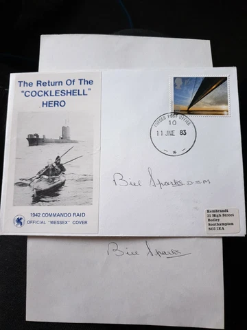 1942 COMMANDO RAID THE RETURN OF THE COCKLESHELL HERO SIGNED BILL SPARKS LAST Cover