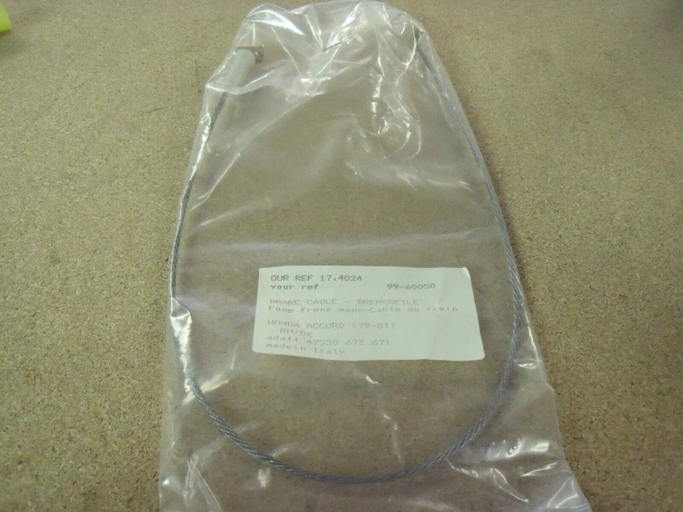 Cable freno estacionamiento trasero derecho Honda Accord 1979 1980 1981 Foto 1 de 1