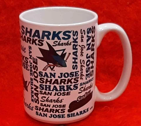 NWT-San Jose Sharks NHL Ceramic Coffee Mug 14oz-🏒🏒🏒 Cover
