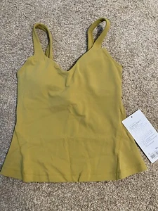 NWT Lululemon Align Waist-Length Tank Top Auric Gold 4 - Picture 1 of 7