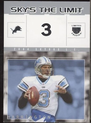 2004 Skybox LE Joey Harrington SKY'S THE LIMIT Insert #12SL Detroit Lions - Image 1 of 2