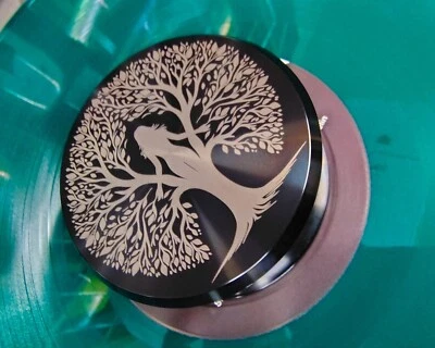 Vinyl record stabilizer weight. Tree of Life Woman engraved turntable weight. - Image 1 of 4