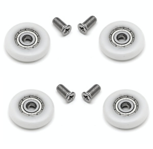 Pack of 4 x Shower Door Rollers/Runners/Wheels 22mm, 23mm, 25mm or 27mm Dia A9