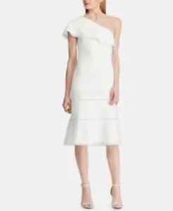 Lauren Ralph Lauren Dress Janicia Crochet Trim Crepe Sheath Ivory 10 NEW NWT 316 - Picture 1 of 1