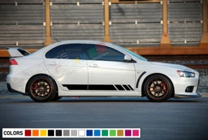 Side Stripe for Mitsubishi Lancer Evolution X 10 Spoiler 2008 2009 2010 2011 lip - Picture 1 of 4