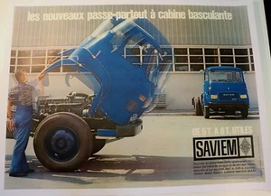 AFFICHE ANCIENNE camion RENAULT SAVIEM SM6 SM7 SM8 fainéant SG2 SG3 TP3 GALION - Imagen 1 de 6