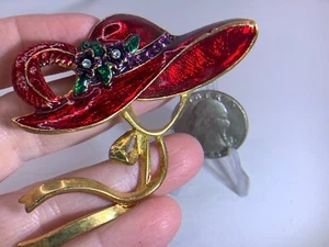 Red Hat Society Society Vintage Pin Brooch V-6417 - Picture 1 of 2