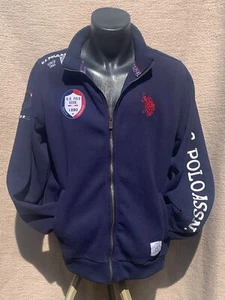 U.S. Polo Assn. Sweat Jacke Herren blau Full Zipper Luxus Größe L - Bild 1 von 13